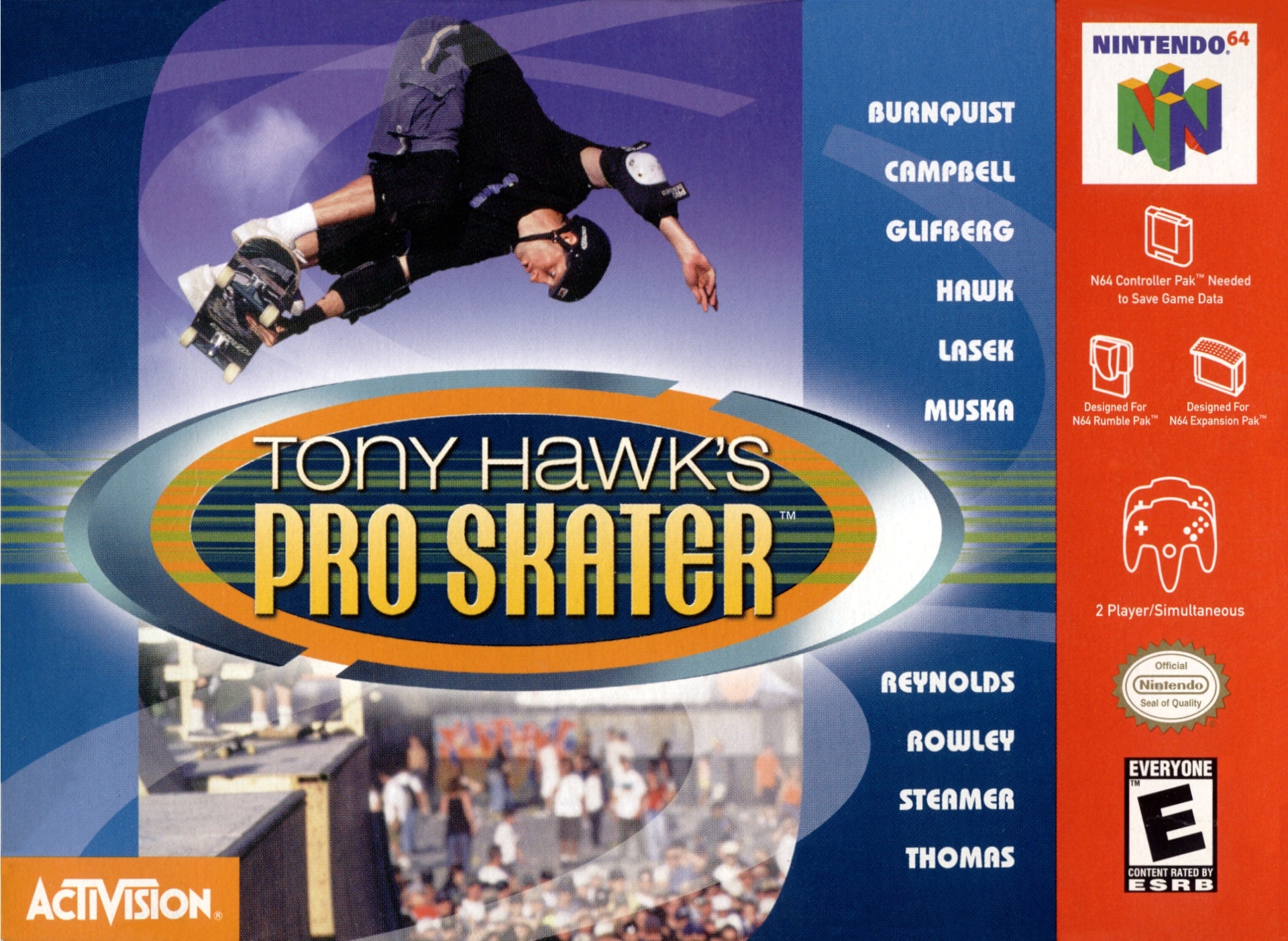 Tony Hawk's Pro Skater box art